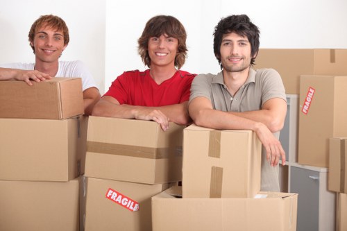 Careful handling of household items in a Goddington property