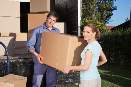 Careful wrapping of fragile items during a local move